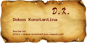 Dobos Konstantina névjegykártya